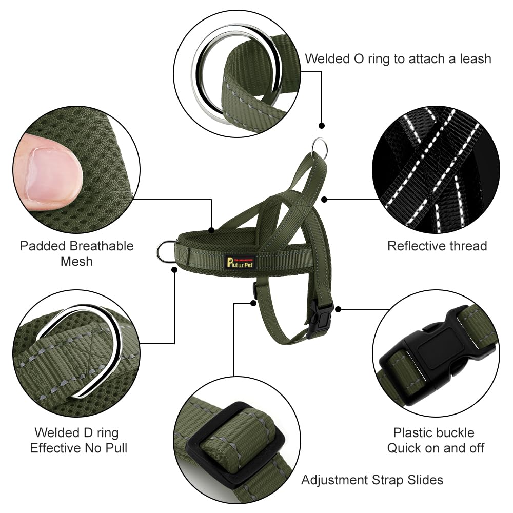 Harnais Plutus Pet enfilage rapide et ajustable.