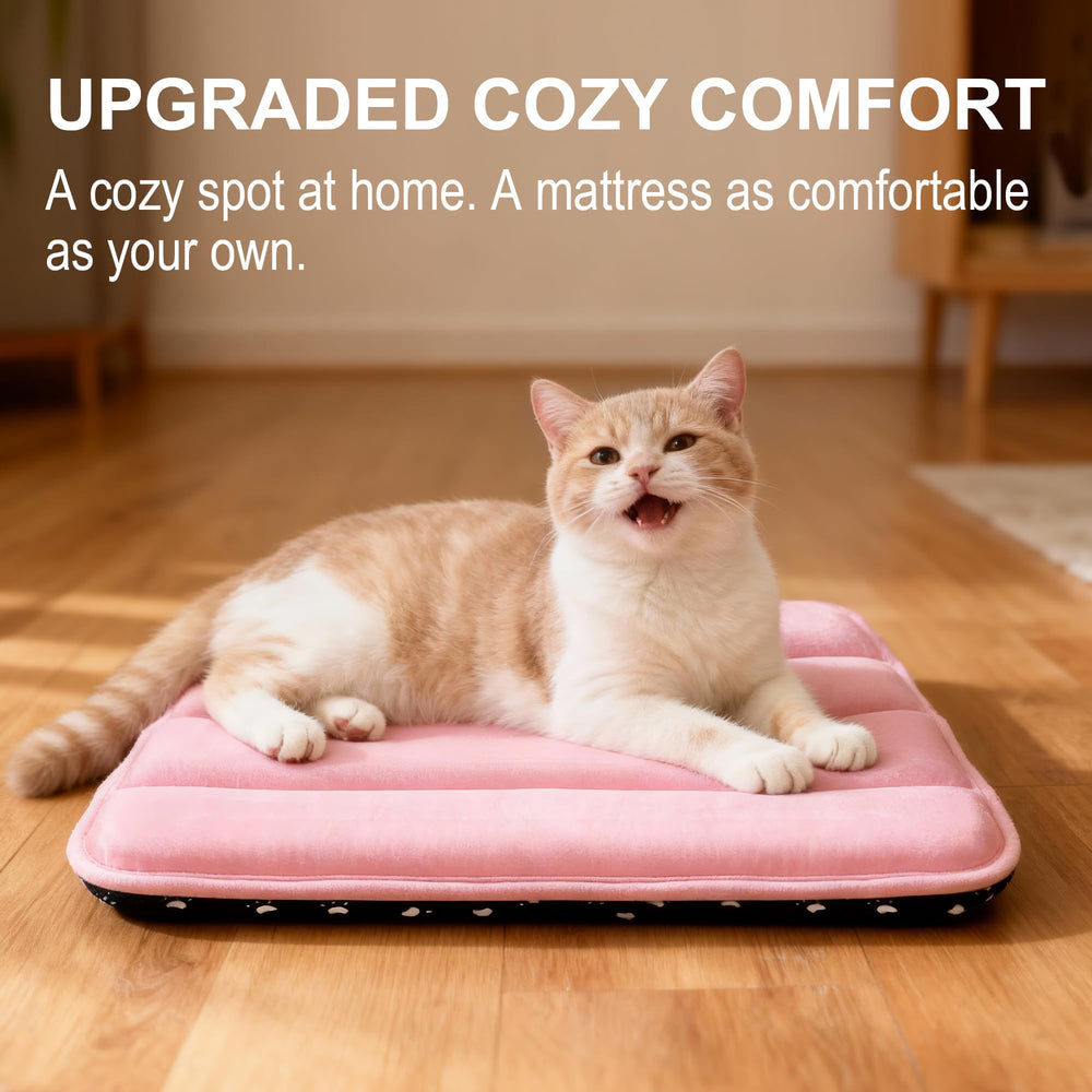 Tapis pobopobo pour boîte chien anti-glisse rose XS, stabilité assurée.