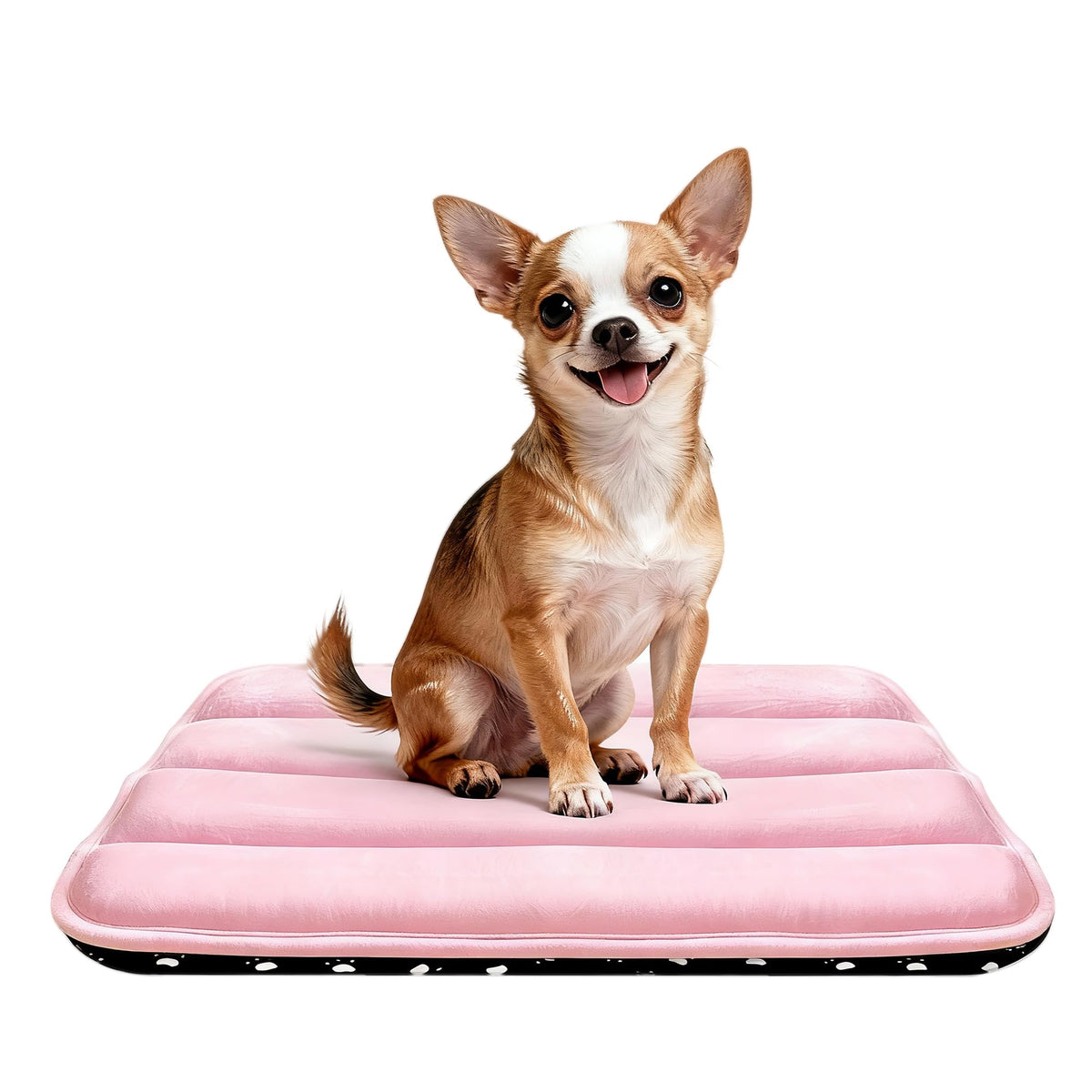 Pobopobo tapis caisse chien doux rose taille S pour confort quotidien.