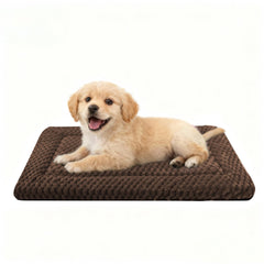 Pobopobo Tapis Caisse Chien Face Plush – confort doux et réconfortant.