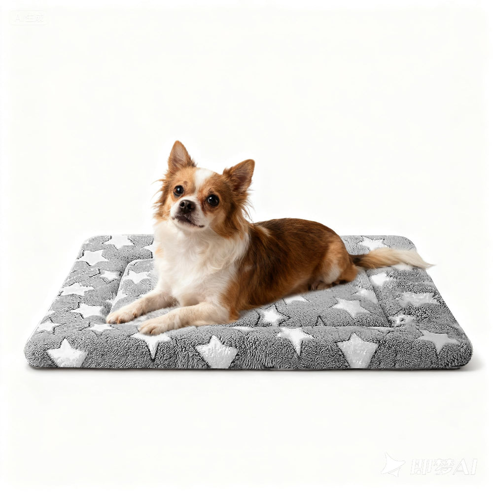 Tapis pobopobo pour chien, face réversible en peluche chaude pour le repos cosy.