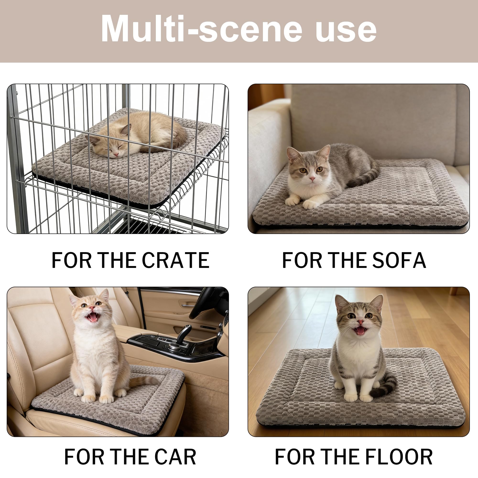 Tapis de cage Pobopobo, lavable en machine pour entretien facile.