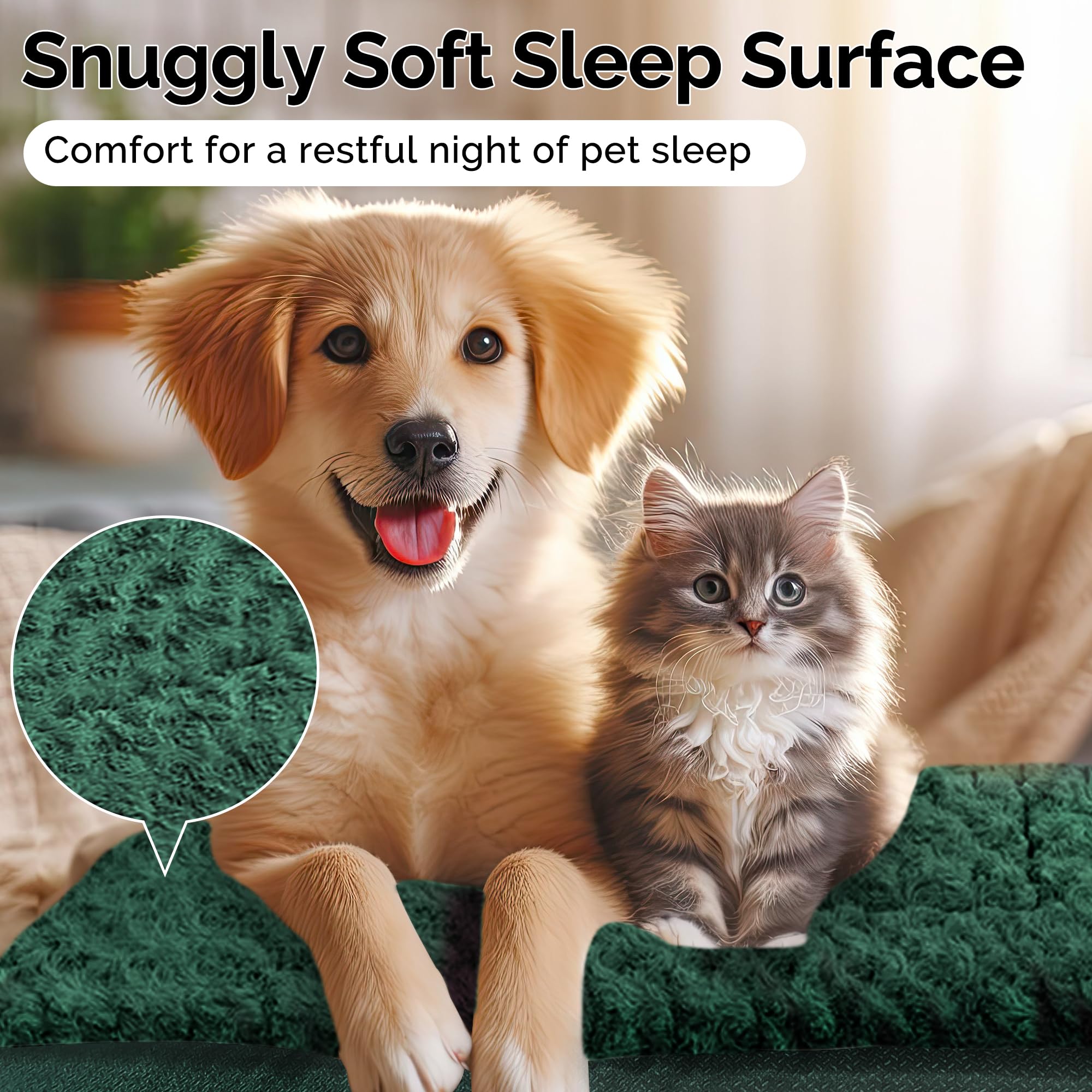 Pobopobo Tapis double-face pour chien, surface réversible été et hiver