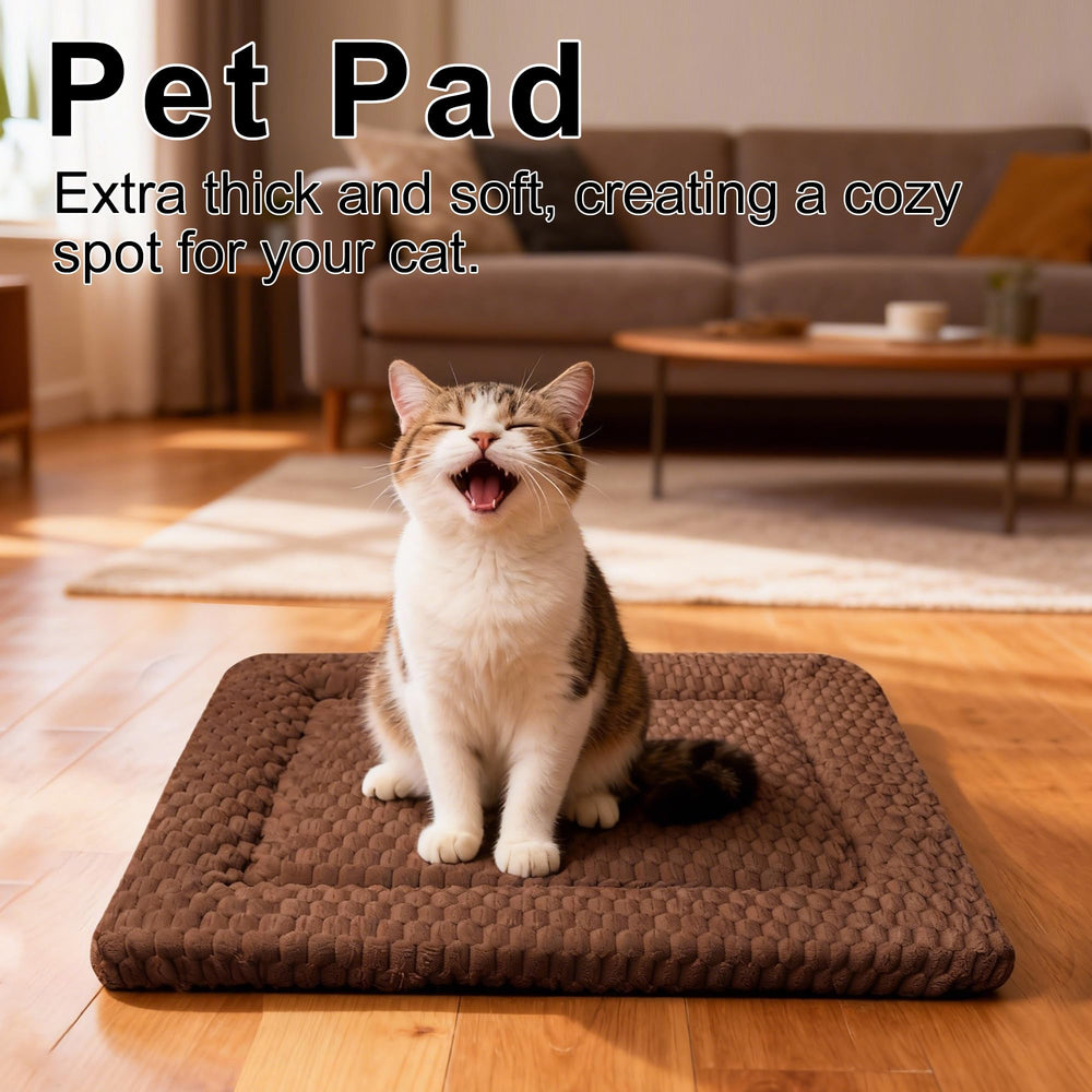 Pobopobo Tapis lit chien réversible, côté plush pour chaleur.