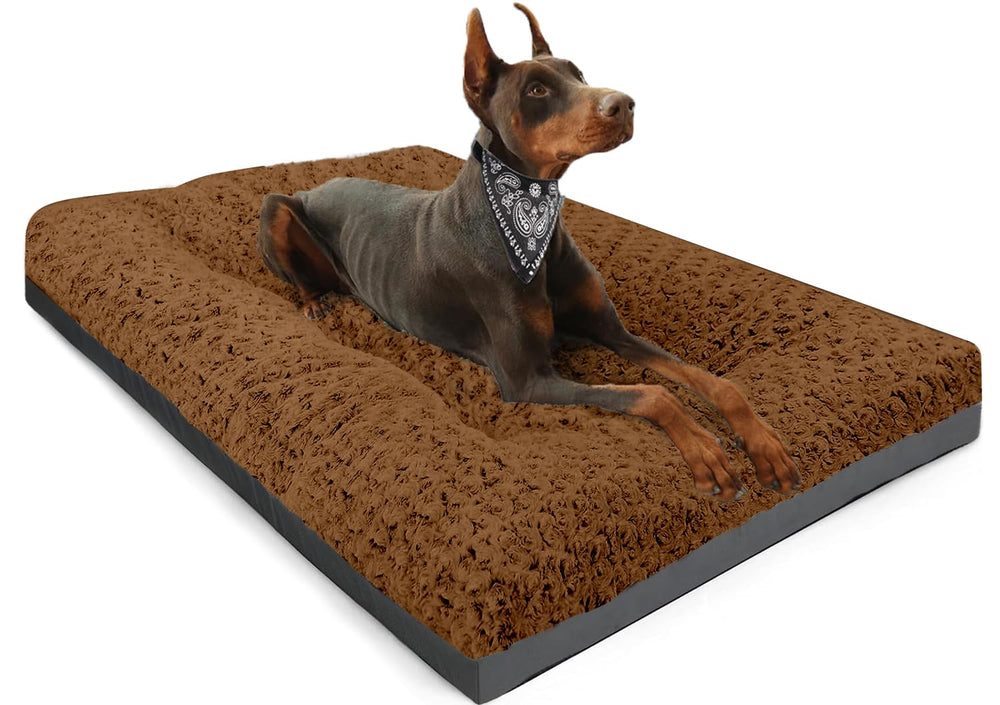 POCBLUE Panier chien douillet 35x23 marron – confort durable dans une cage.