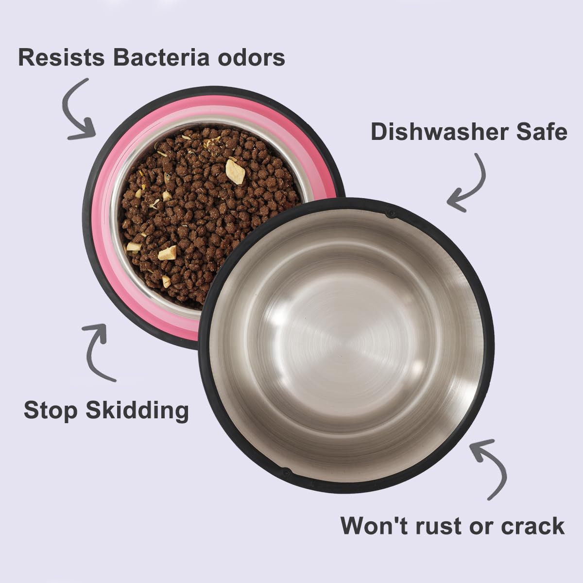 Bol Podinor durable pour usage quotidien des chiens de toutes tailles.