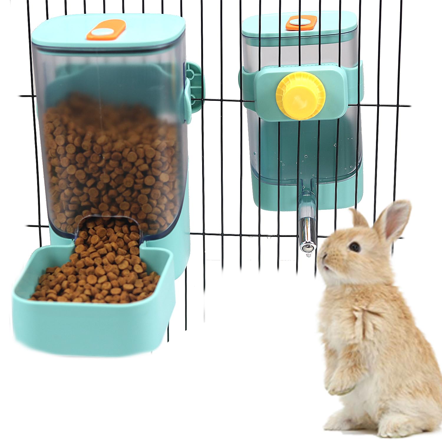 PODOO distributeur d’eau pour lapin avec remplissage facile et niveau visible.