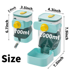 PODOO distributeur de nourriture pour lapin, capacité 34oz et accès pratique.