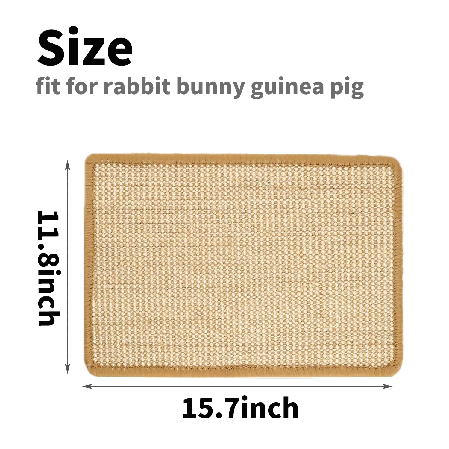 PODOO tapis de repos en sisal pour cages, surface naturelle et stable