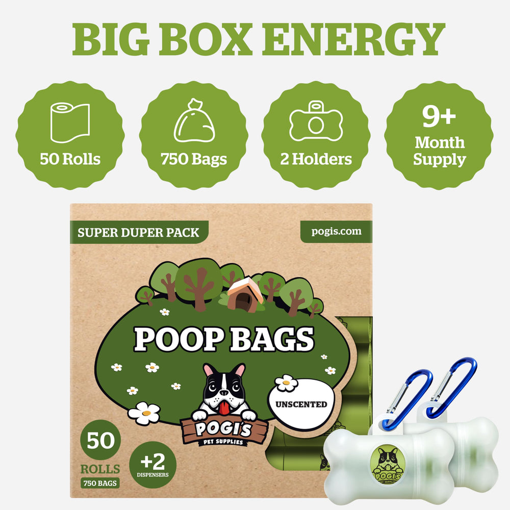 50 rouleaux et 2 distributeurs Pogis inclus dans le pack.