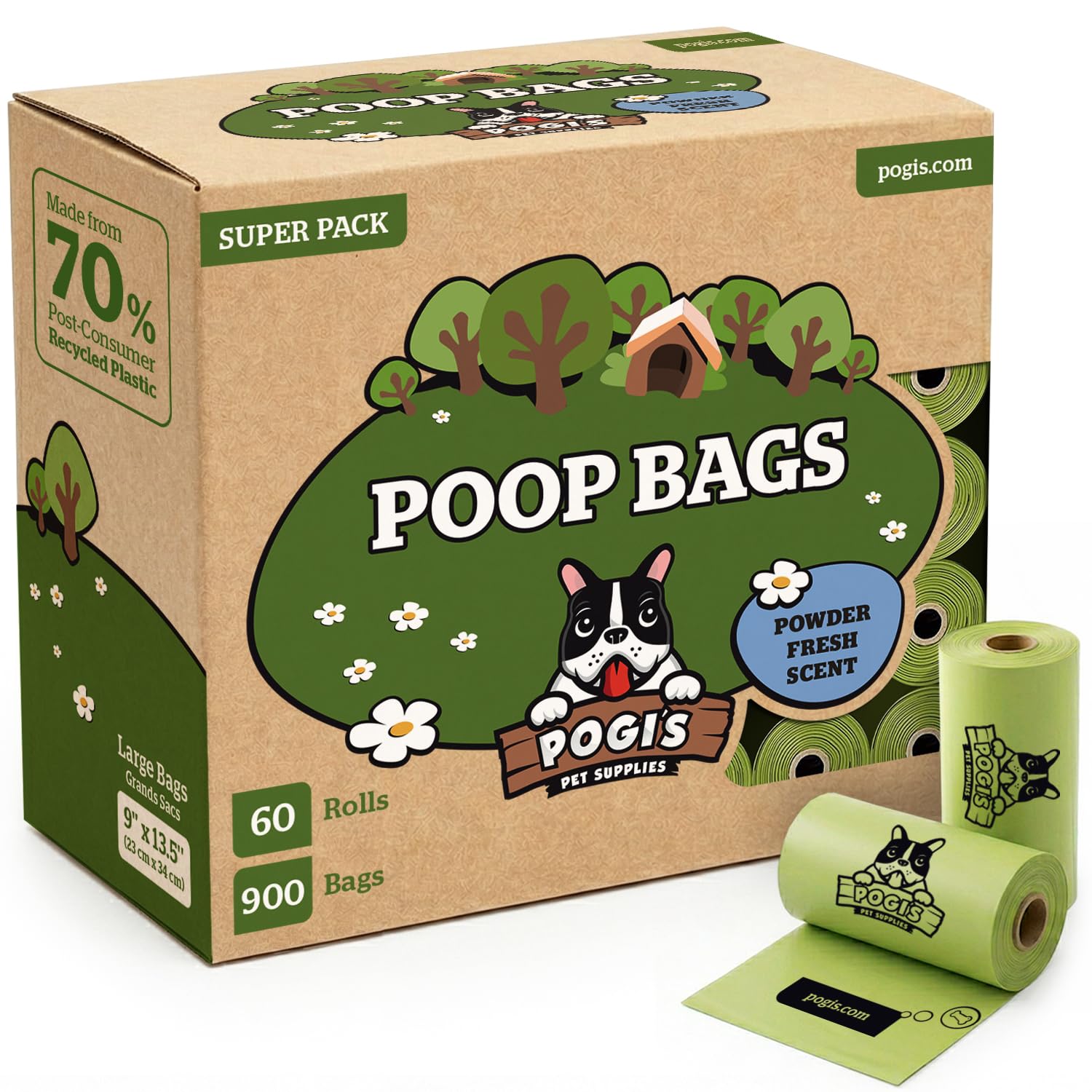 Pogi's Dog Poop Bags: ouverture rapide pour ramassage propre.