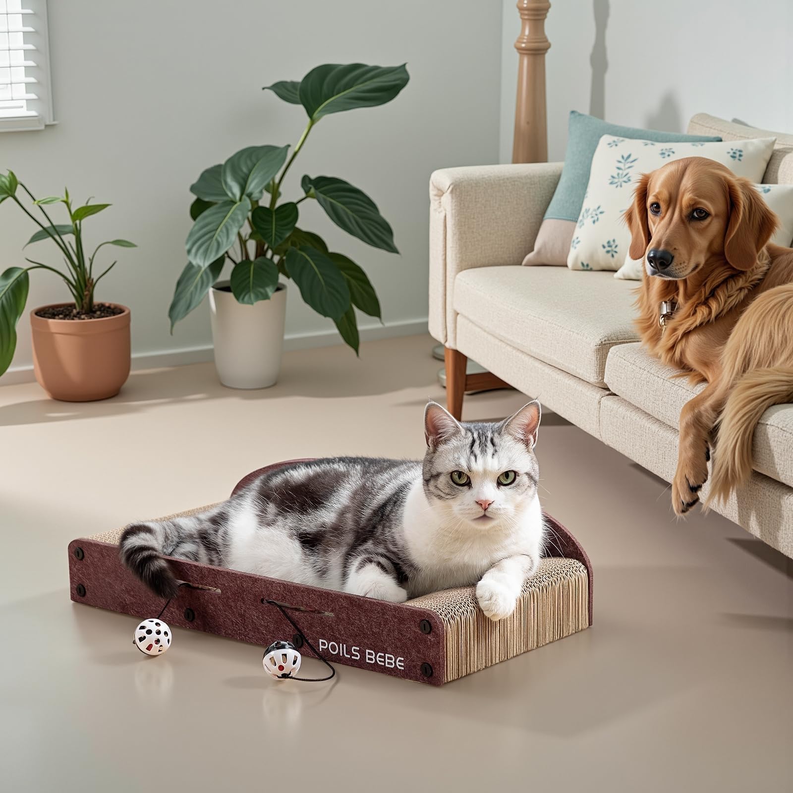 Poils Bebe Espace Grattoir Chat – espace généreux pour s'étirer