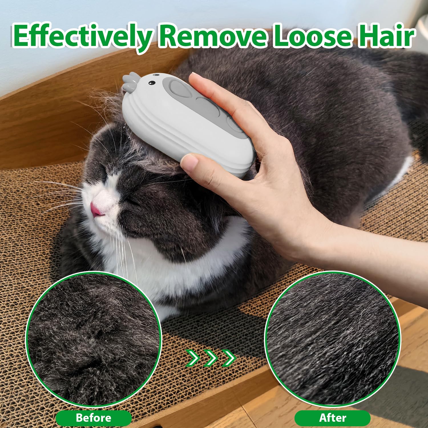 POIIOPY brosse-vapeur design ergonomique pour une prise en main