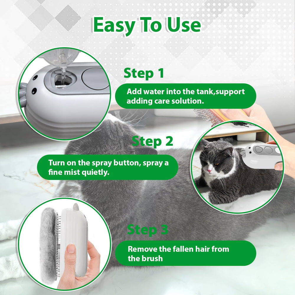 POIIOPY brosse sans eau idéale pour animaux sensibles