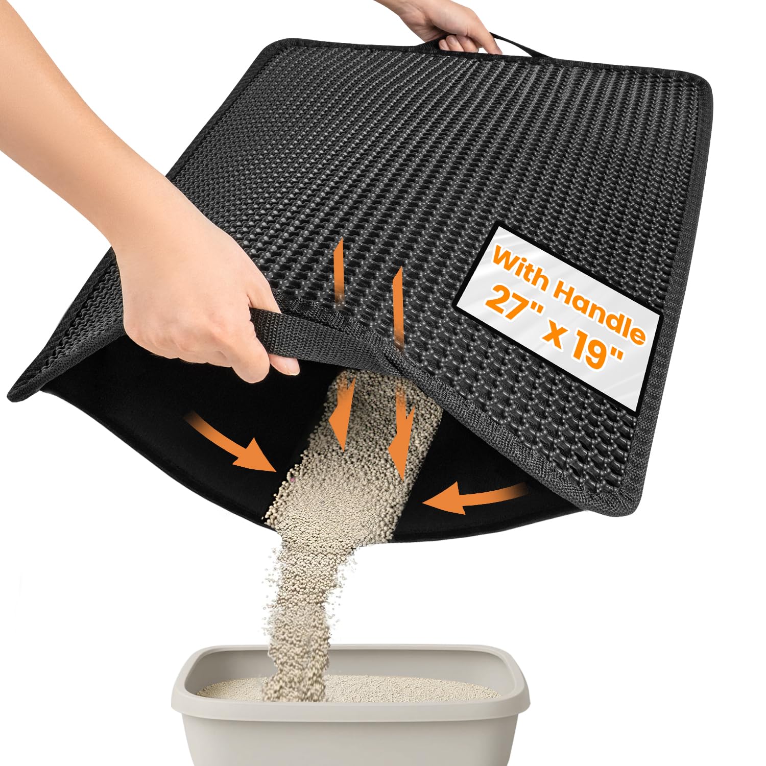 Polarduck tapis-litiere-impermeable-arriere protège le sol et retient les grains.