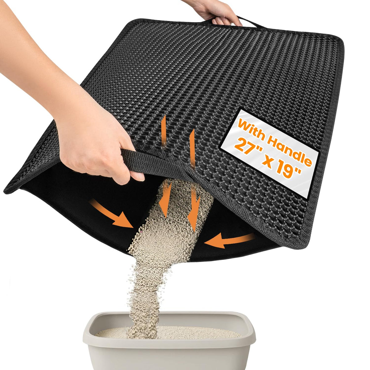 Polarduck tapis-litiere-impermeable-arriere protège le sol et retient les grains.