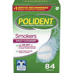 Polident tablettes pour dentier des fumeurs, étui visible et nettoyage pratique