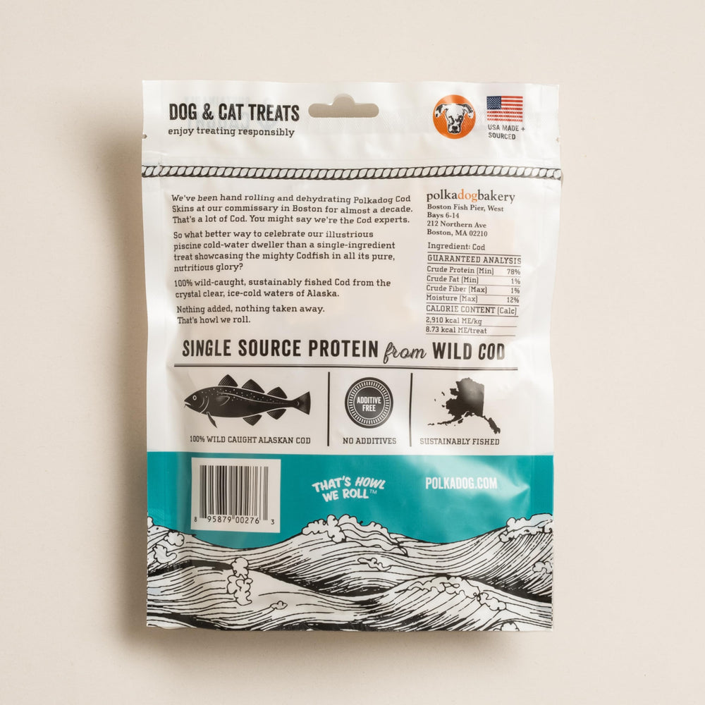 Polkadog croquant morue Alaska, texture satisfaisante pour votre chien.
