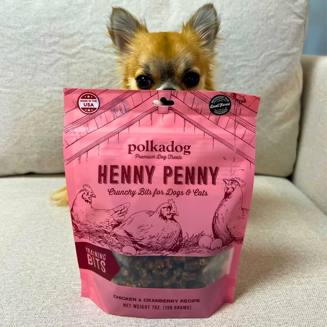 Parfum naturel des bouchées Polkadog Henny Penny pour chien gourmand.
