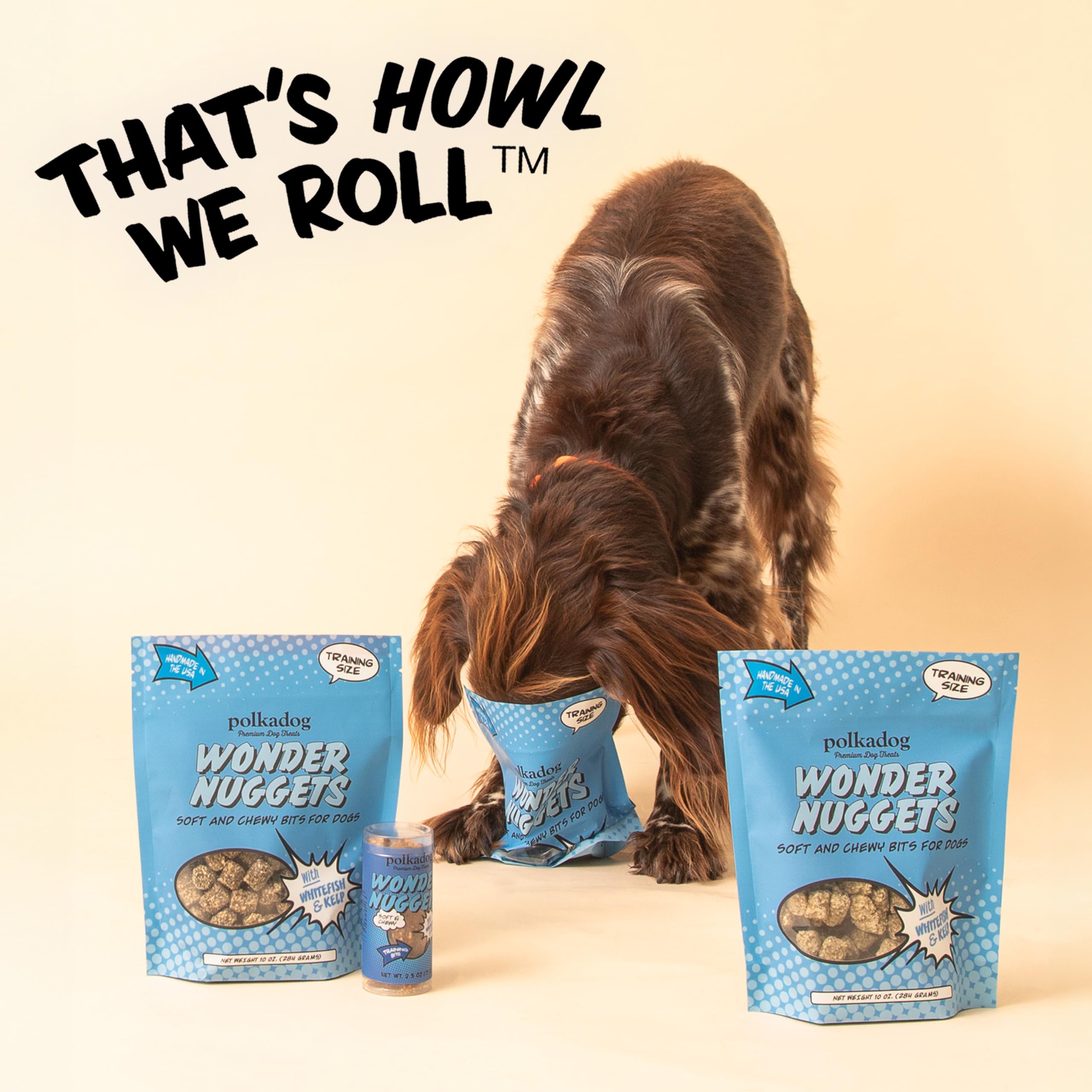 Polkadog Wonder Nuggets, fabriquées aux États‑Unis.