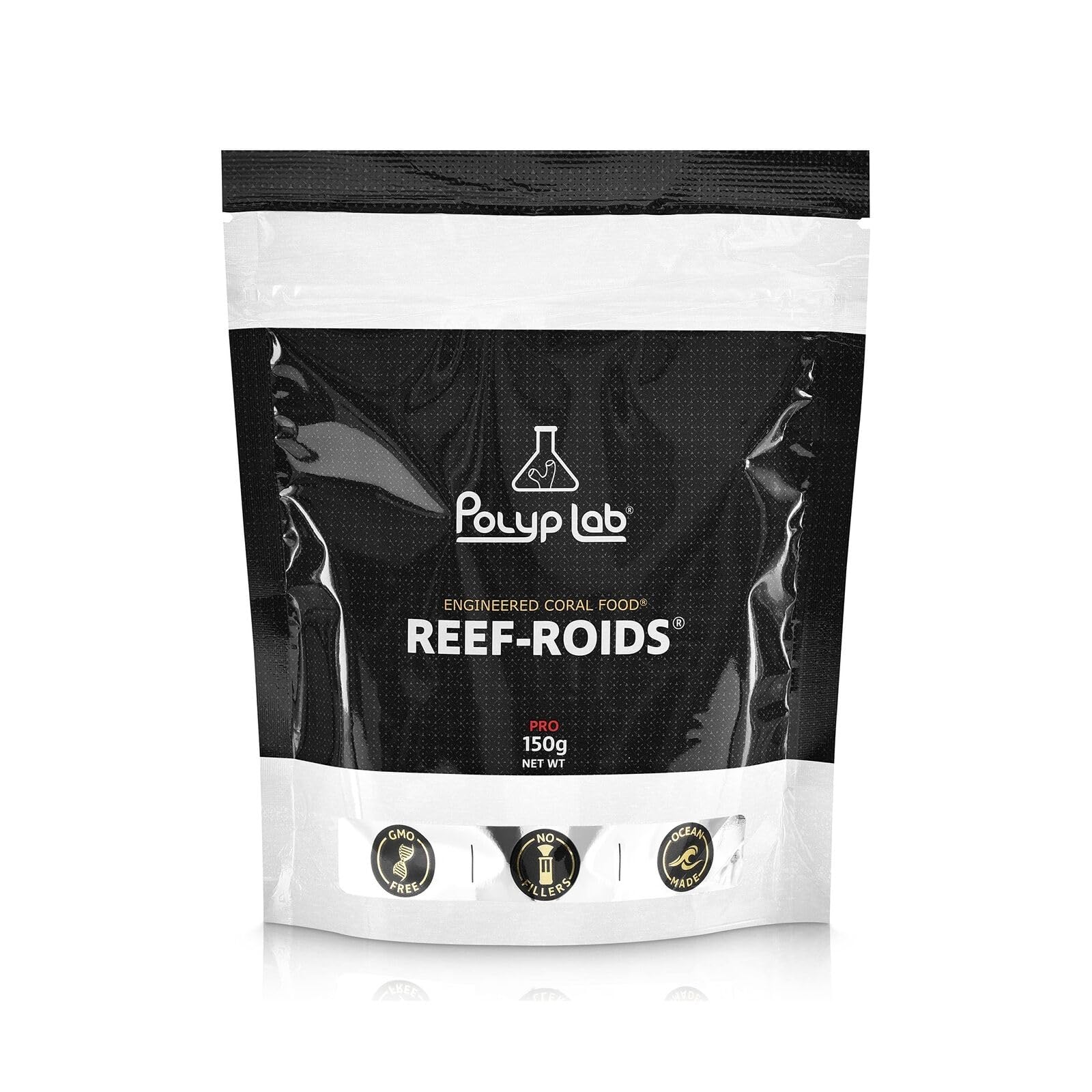 Reef-Roids de Polyp Lab, alimentation pour coraux, favorise croissance et couleur potentielle.