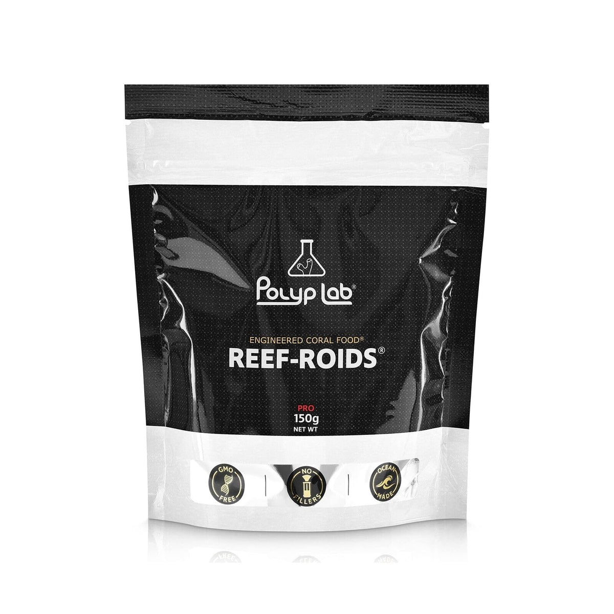 Reef-Roids de Polyp Lab, alimentation pour coraux, favorise croissance et couleur potentielle.