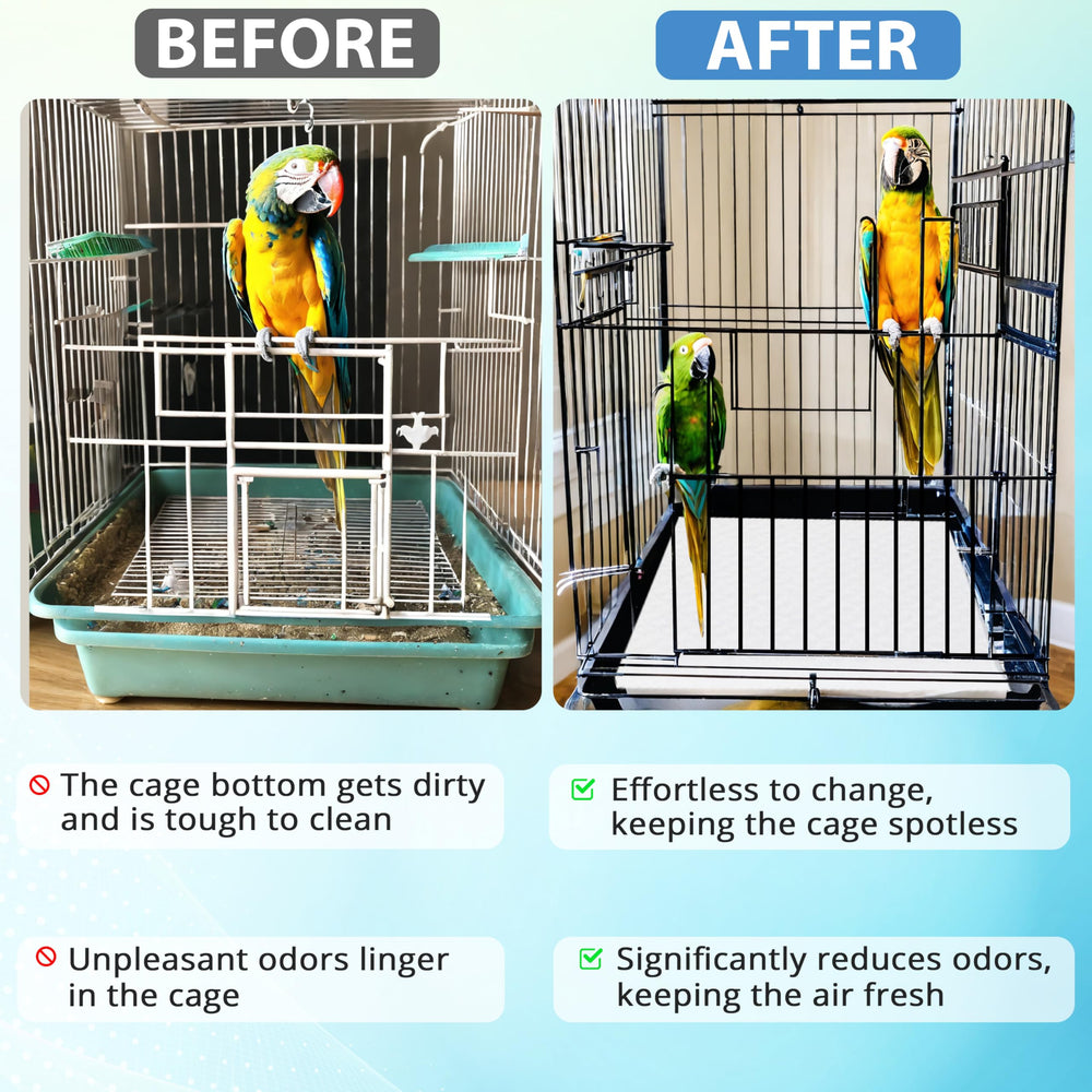 Liner POMPET cage oiseaux usage facile: nettoyage rapide et pratique.