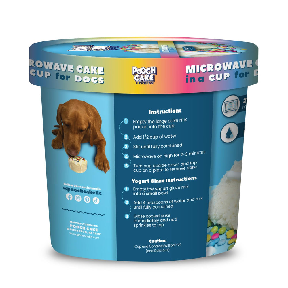 Pooch Cake Express préparation rapide avec eau: dessert chien prêt en quelques instants