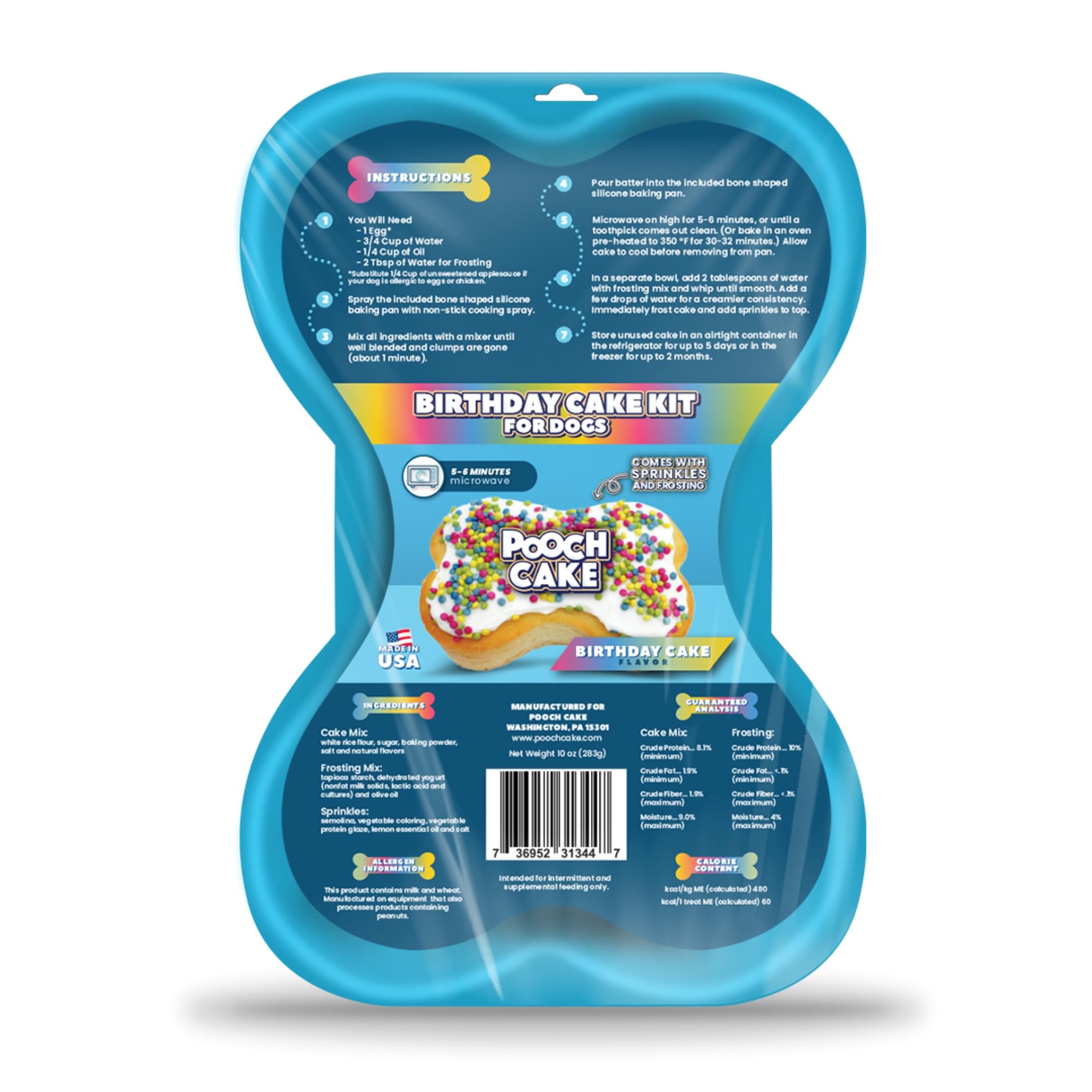 Pooch Cake Kit Gâteau Anniversaire Chien, prêt à préparer pour l'événement.