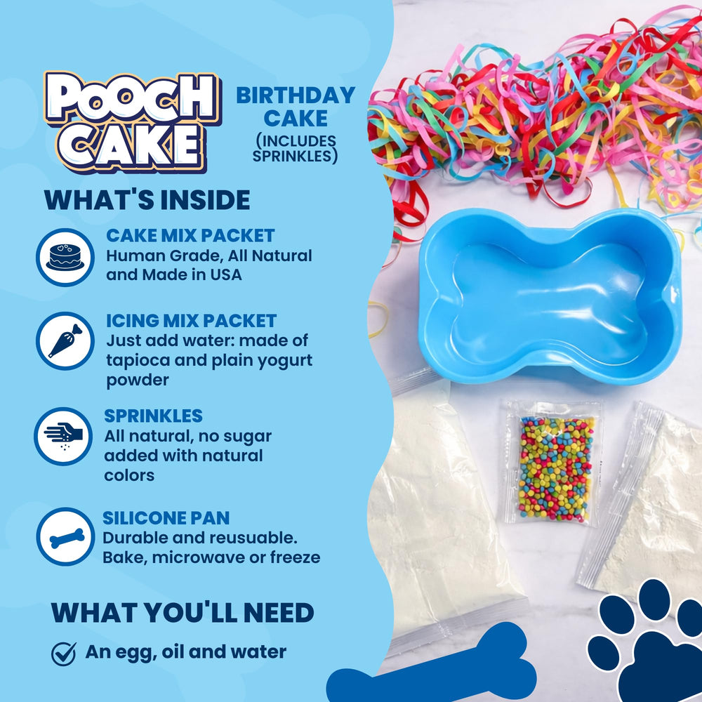 Pooch Cake Kit Pépites arcs-en-ciel pour un dessert coloré et festif.