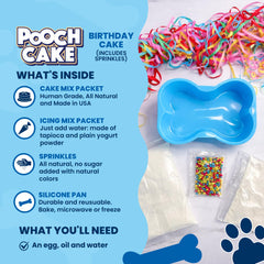 Pooch Cake Kit Pépites arcs-en-ciel pour un dessert coloré et festif.