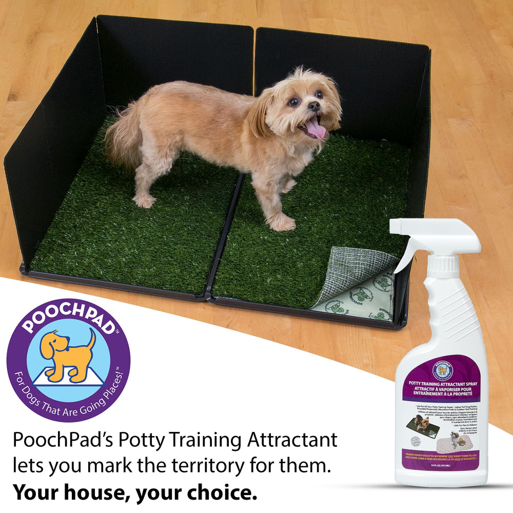 PoochPad Spray utilisation sur pads PoochPad et surfaces associées