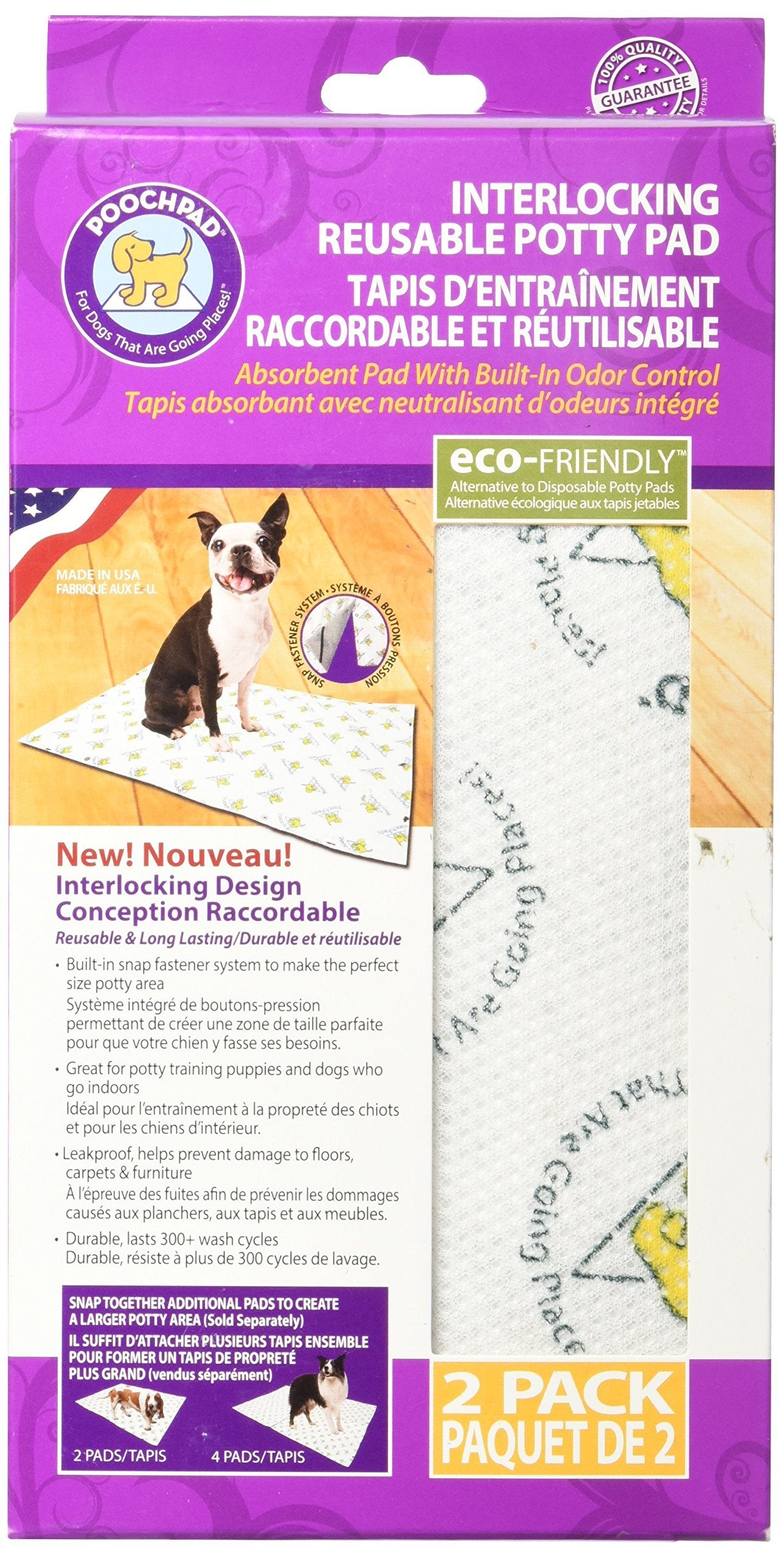 PoochPad tapis gazon intérieur pour bac d'élimination, 16x24, réutilisable et pratique