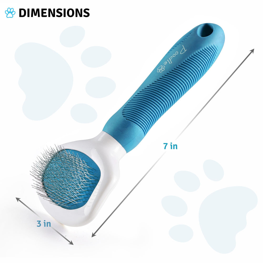 POODLIE Brosse Slicker démêlage: atteint le sous-poil sans gratter la peau sensible
