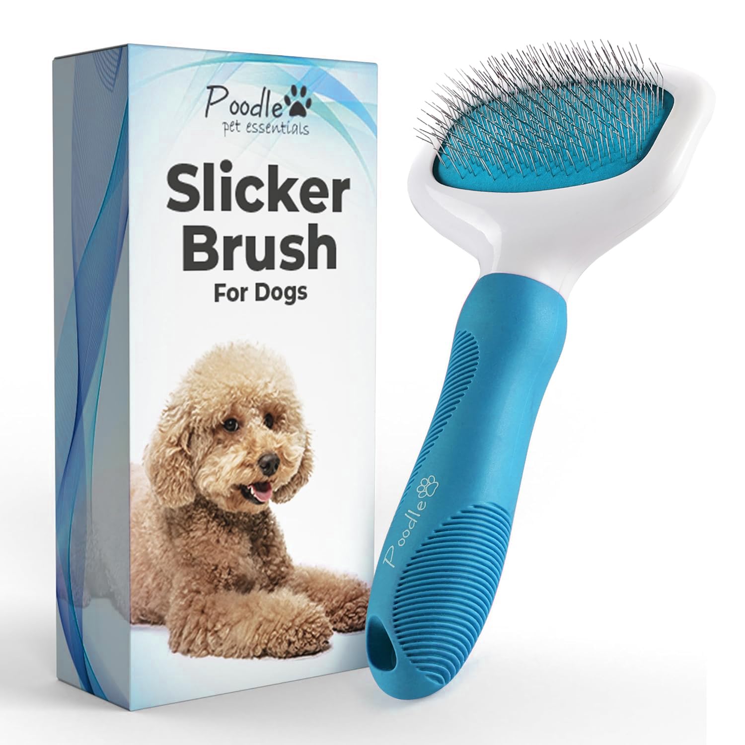 POODLIE Brosse Slicker pour chien: démêle en douceur et réduit les nœuds
