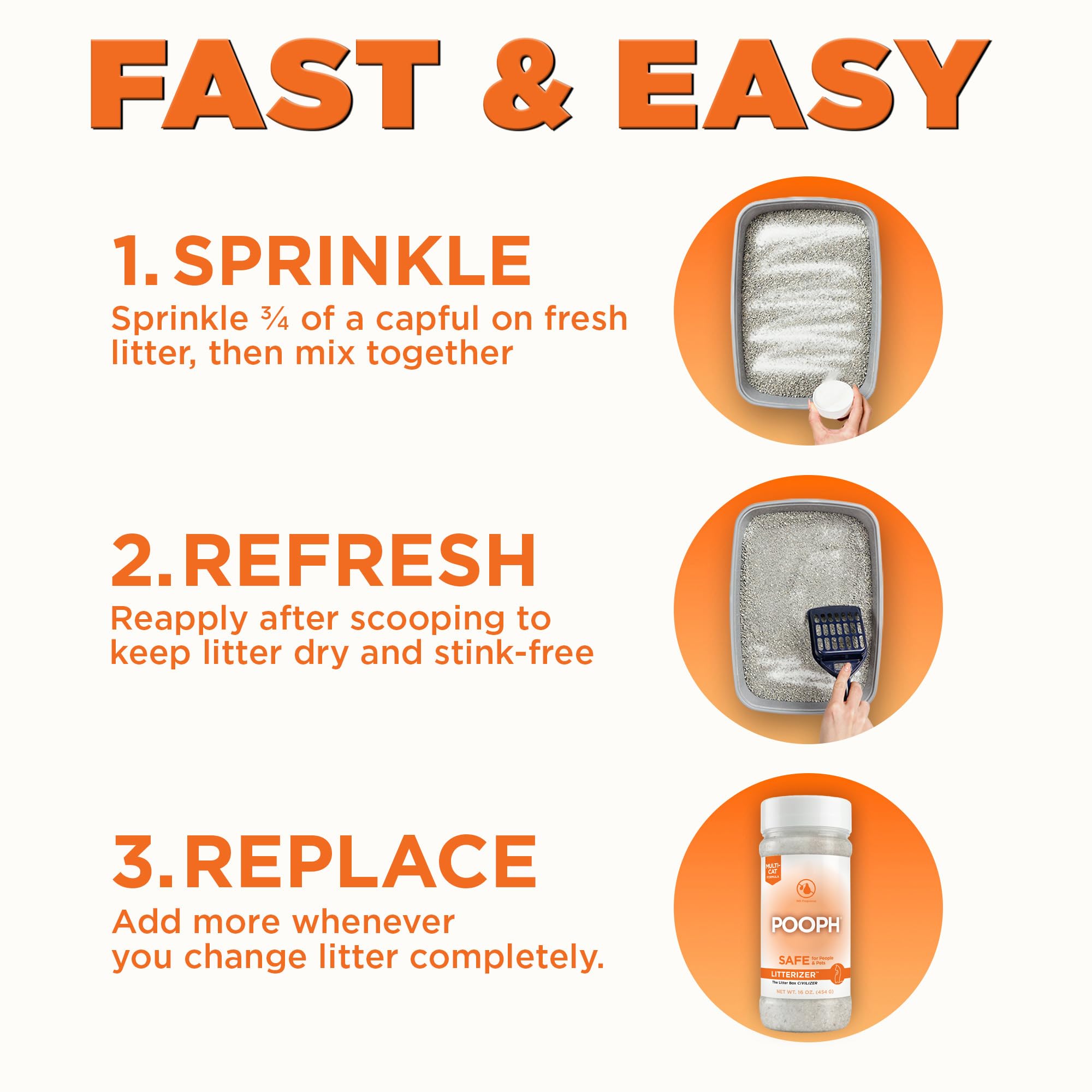 POOPH LITTERIZER sans agents agressifs