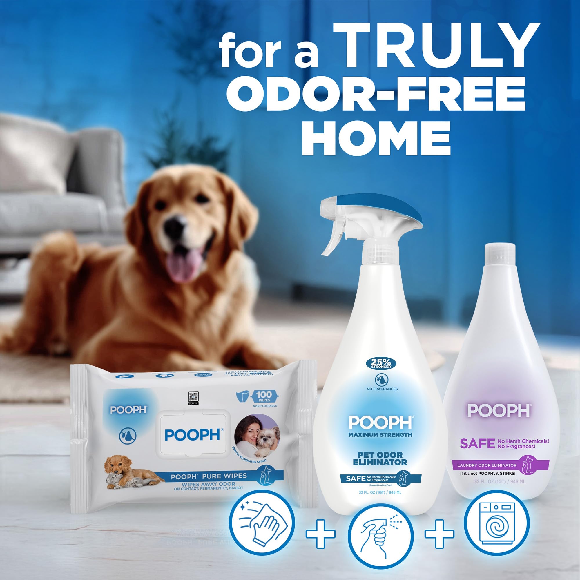 Pooph-produit facile utiliser 946 ml: application simple et pratique.