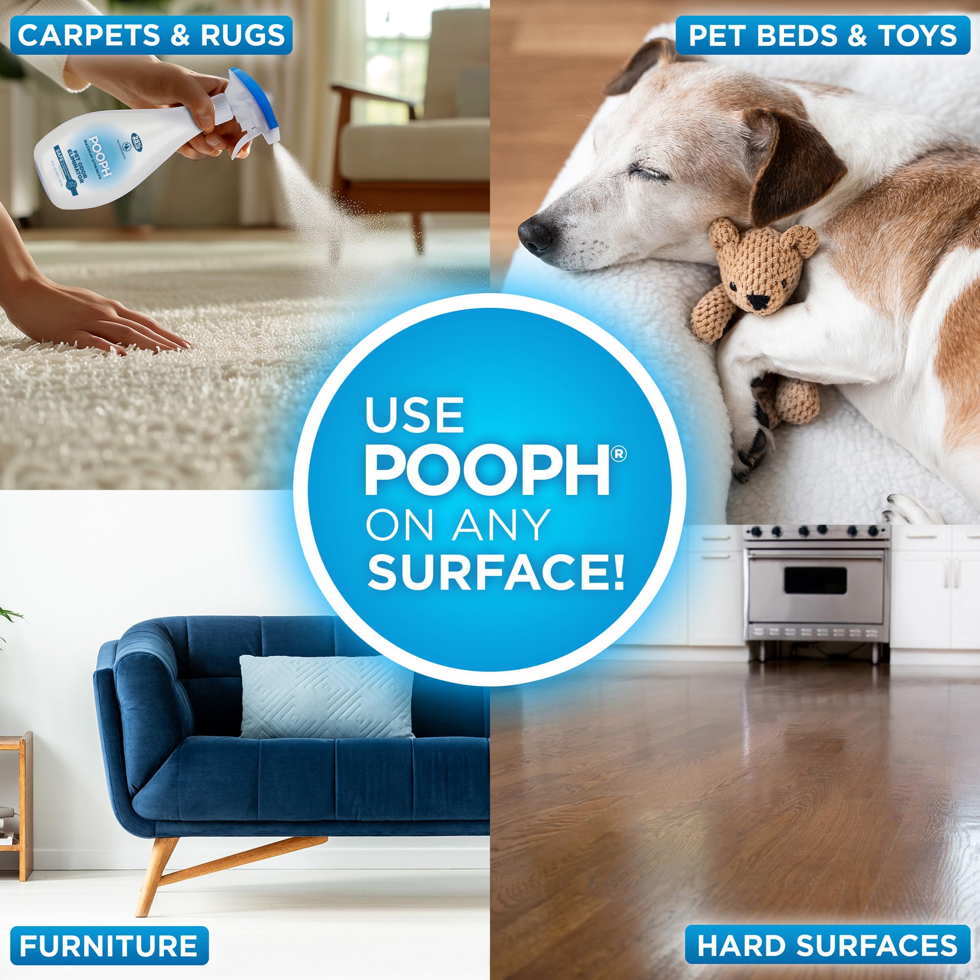 Pooph-usage tapis 946 ml: traite les odeurs tenaces des animaux.