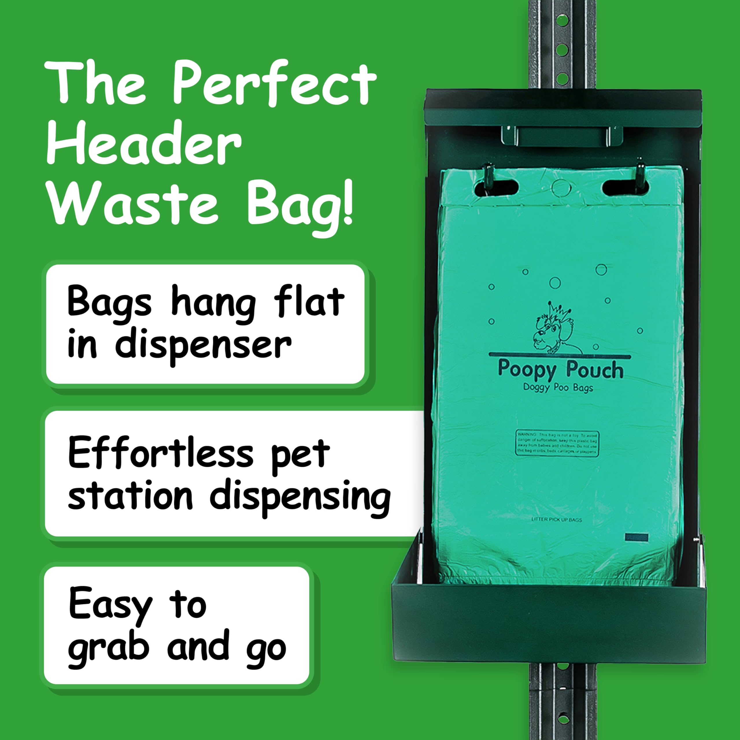Poopy Pouch - distributeur double crochets, utilisation facile et efficace.