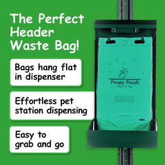 Poopy Pouch - distributeur double crochets, utilisation facile et efficace.