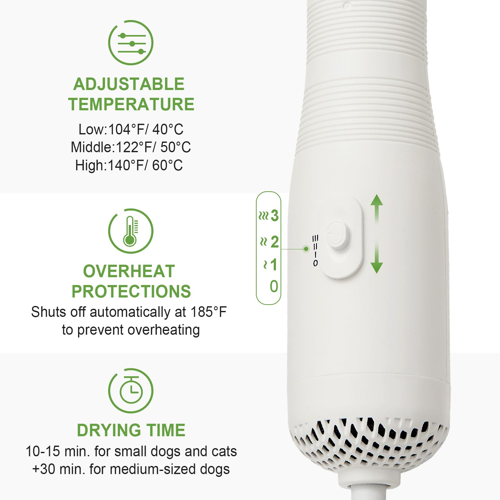 POPET Filtre amovible et éponge lavable pour un entretien rapide et durable.