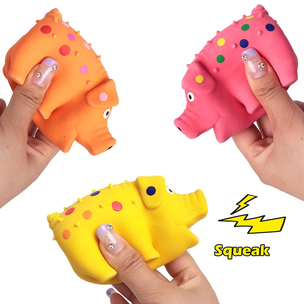 Jouet POPLAY cochon siffleur orange pour chien, bruit amusant pendant les sessions de jeu.