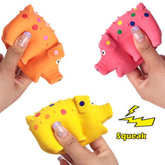 Jouet POPLAY cochon siffleur orange pour chien, bruit amusant pendant les sessions de jeu.