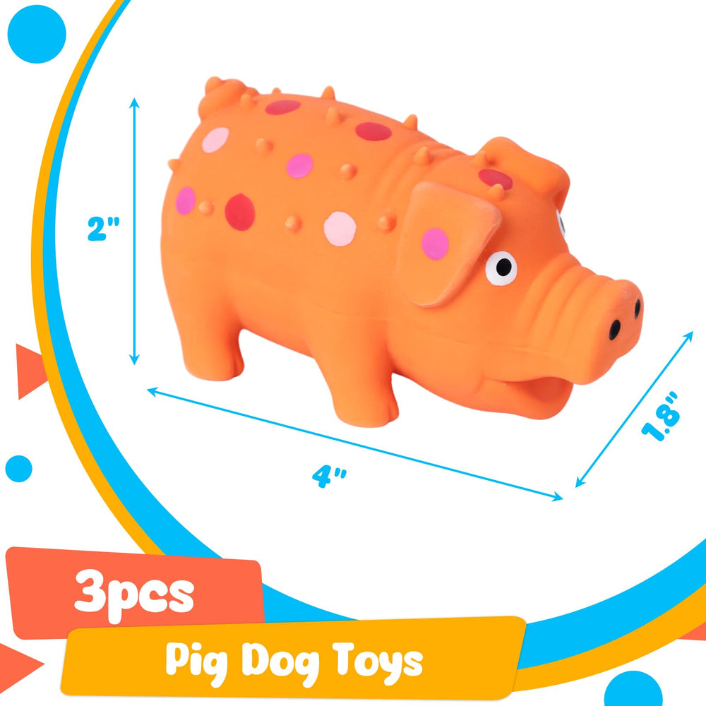 Jouet POPLAY cochon siffleur rose pour chien, parfait pour le jeu et l’évitement d’ennui.