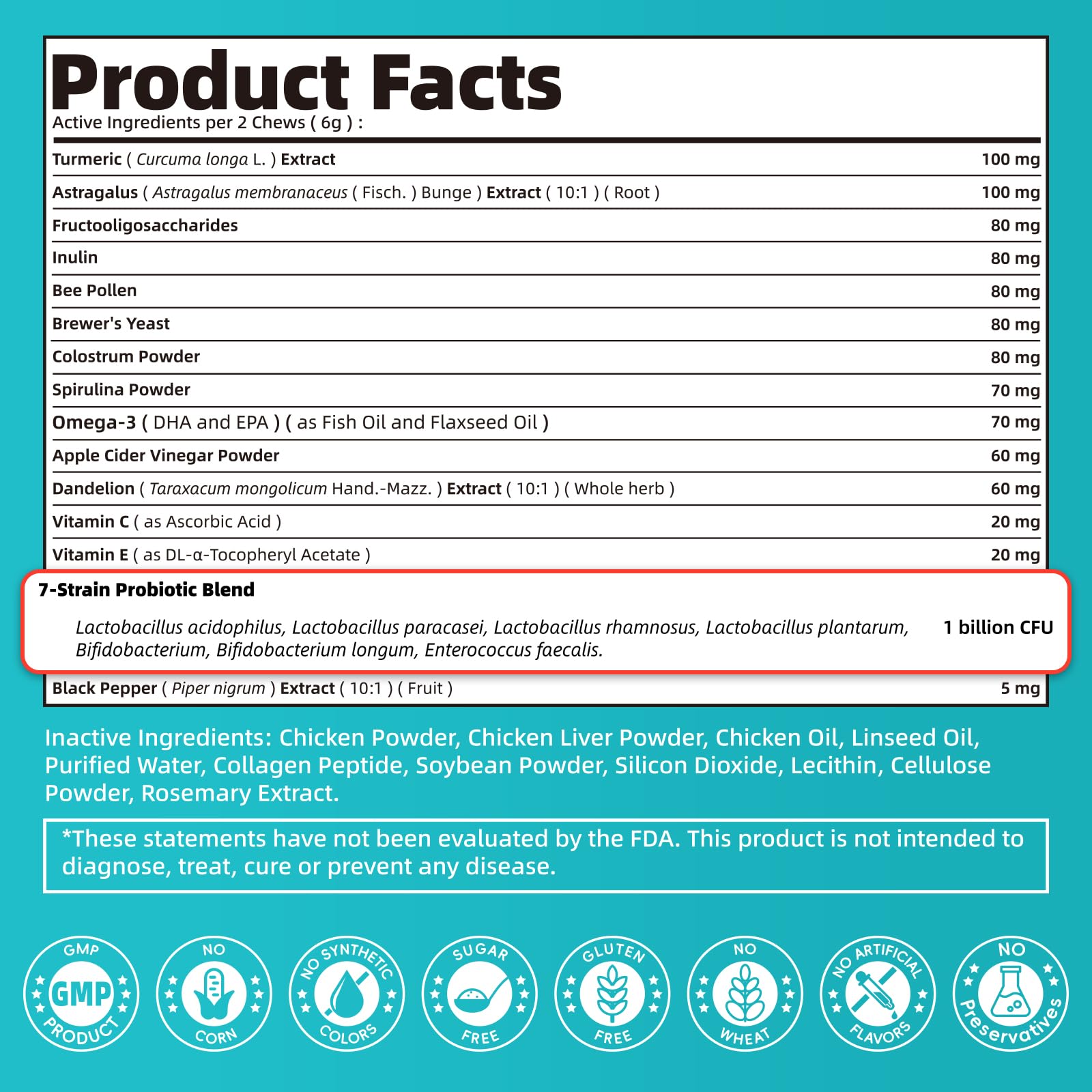POPPAW 7 souches probiotiques et 1 milliard CFU