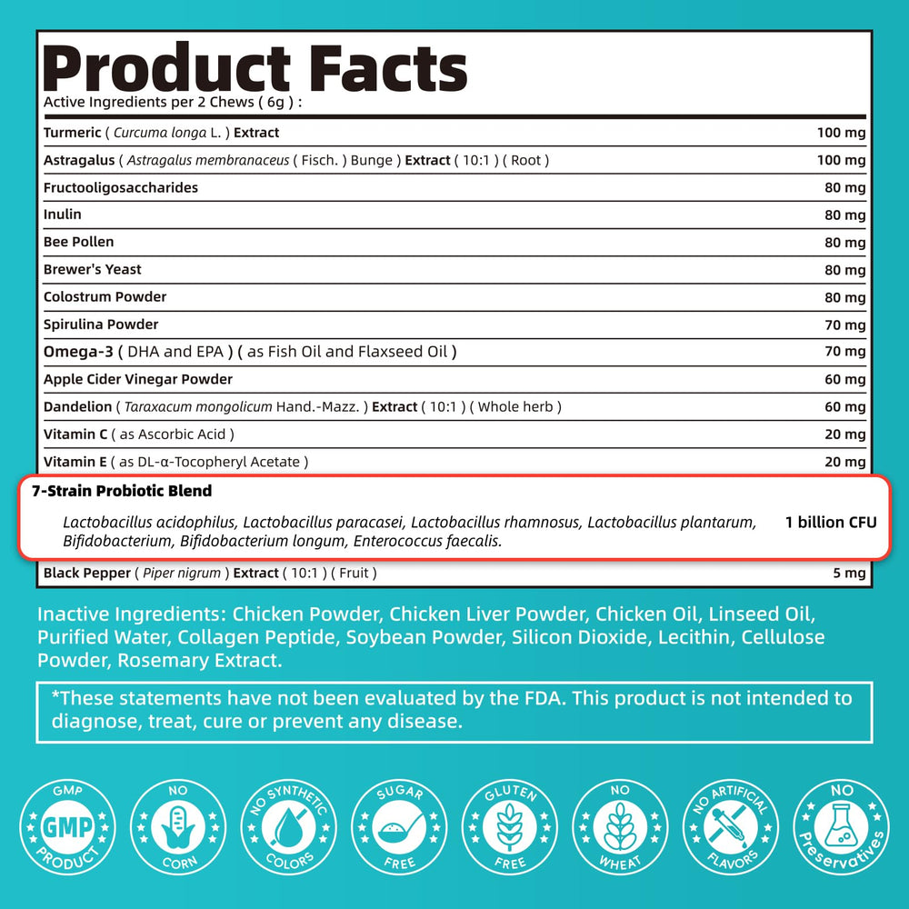 POPPAW 7 souches probiotiques et 1 milliard CFU