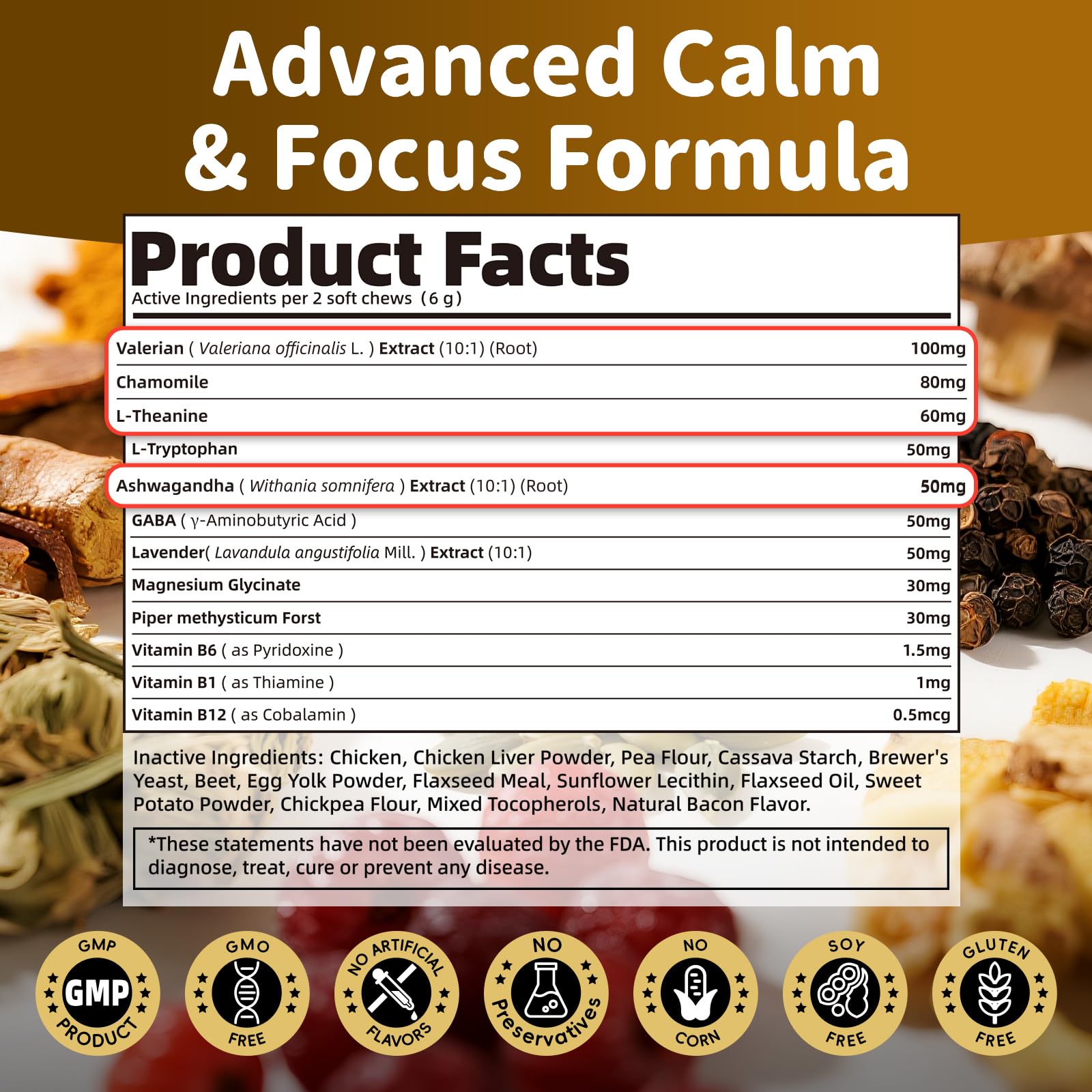 POPPAW friandises calmantes pour anxiété et stress chez les chiens.