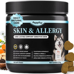 POPPAW gommes pour chien – allergie et peau saine pour le quotidien