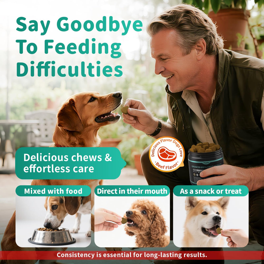 Saveur boeuf et texture agréable pour chiens.