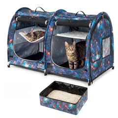 Porayhut Mispace cage chat portable, espace sûr et pratique pour domicile et trajet